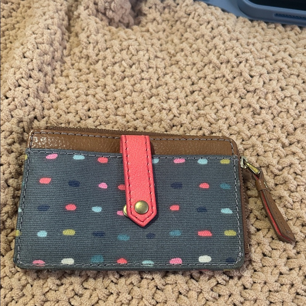 Fossil Multicolor Polka Dot Wallet